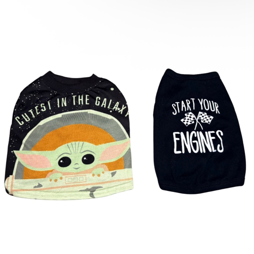 🎀 2/$10 - Dog Shirts - Racing & Baby Yoda
